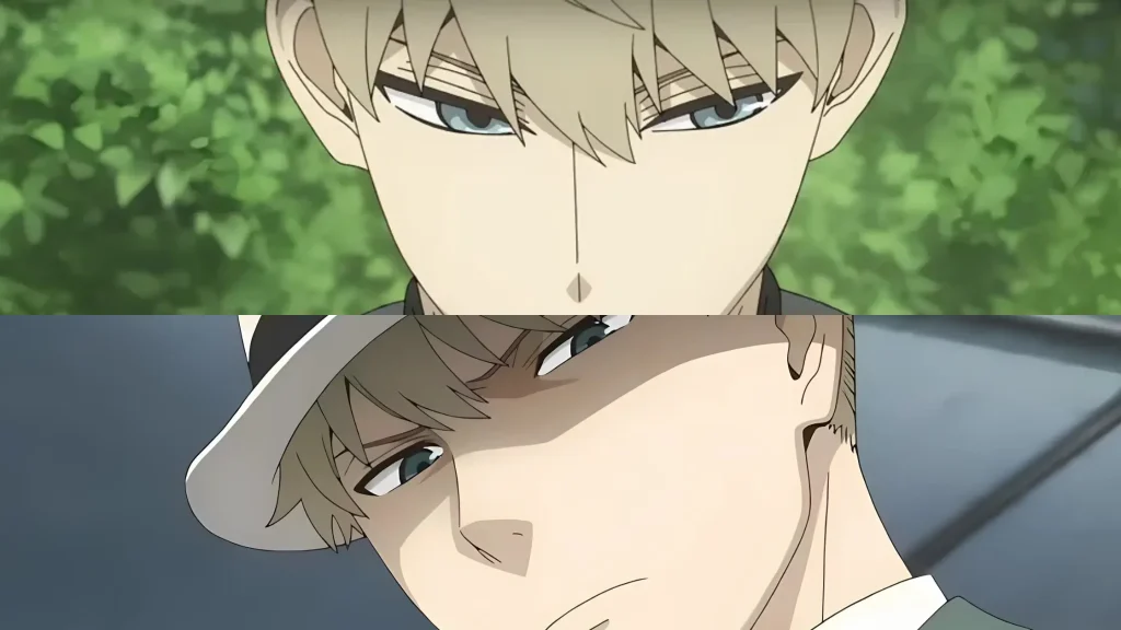 Loid Forger in a spy mission with serious expression